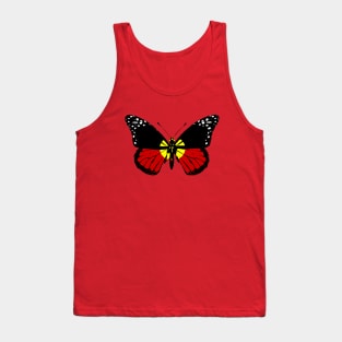 Vintage Aboriginal Australia Butterfly Moth Stand with Australia |  Australia Day National Celebration Tank Top